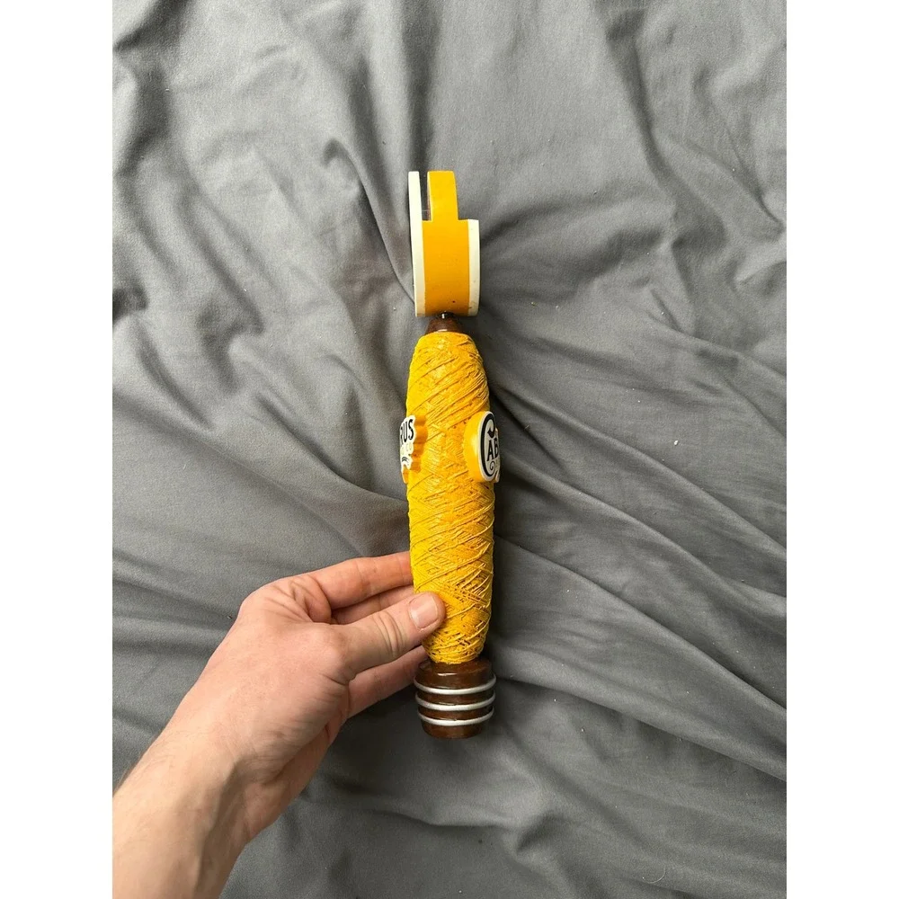 Cabarrus Brewing Co Sour Drop Sour Ale Beer Tap Handle Yellow Bobbin Spool CBC